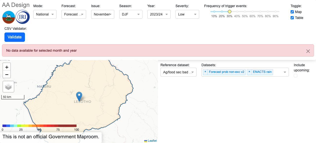 False Southern Africa Lesotho DJF Design Dashboard Locked